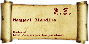 Magyari Blandina névjegykártya